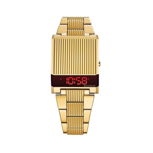 BULOVA Archive Series Digital LED Computron Gold-Tone Watch 97C110