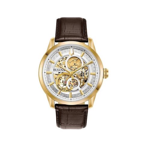 BULOVA Men's Classic Sutton Automatic Skeleton Dial Watch 97A138
