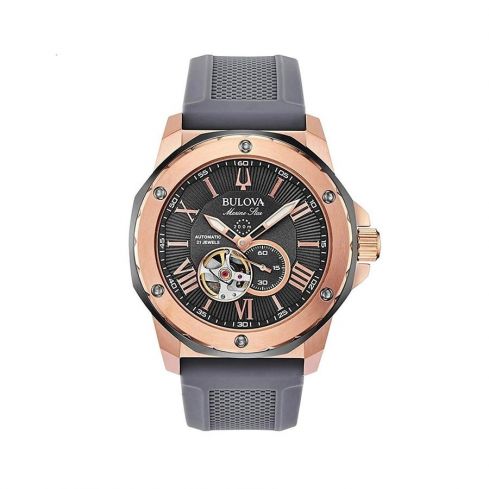 BULOVA Marine Star Automatic Grey Dial Men's Watch 98A228