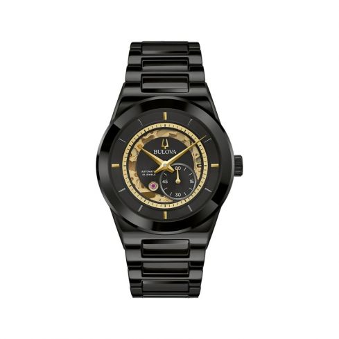 BULOVA Black Dial Ceramic Bracelet Millennia 98A291