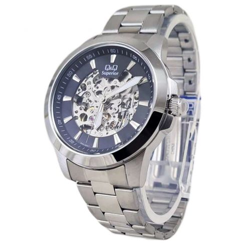 Мъжки автоматичен часовник Q&Q Superior Skeleton - S09A-500VY