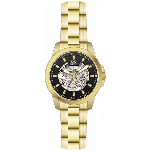 Мъжки автоматичен часовник Q&Q Superior Skeleton - S09A-502PY