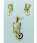 Комплект дамски обеци и висулка A703